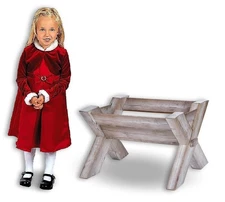 Life-Sized 3-D Fillable Cardboard Nativity Manger Pageant Prop Party 27"L  #286