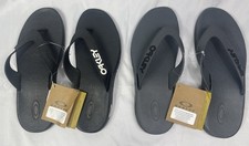 Oakley Men's Lot of 2 B1B Flip Flops Black Gray Pick Size 10, 11 or 12 NWT