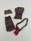 Vintage Barbie Knit Pak Multicolor Top Pencil Skirt Scarf Purse￼