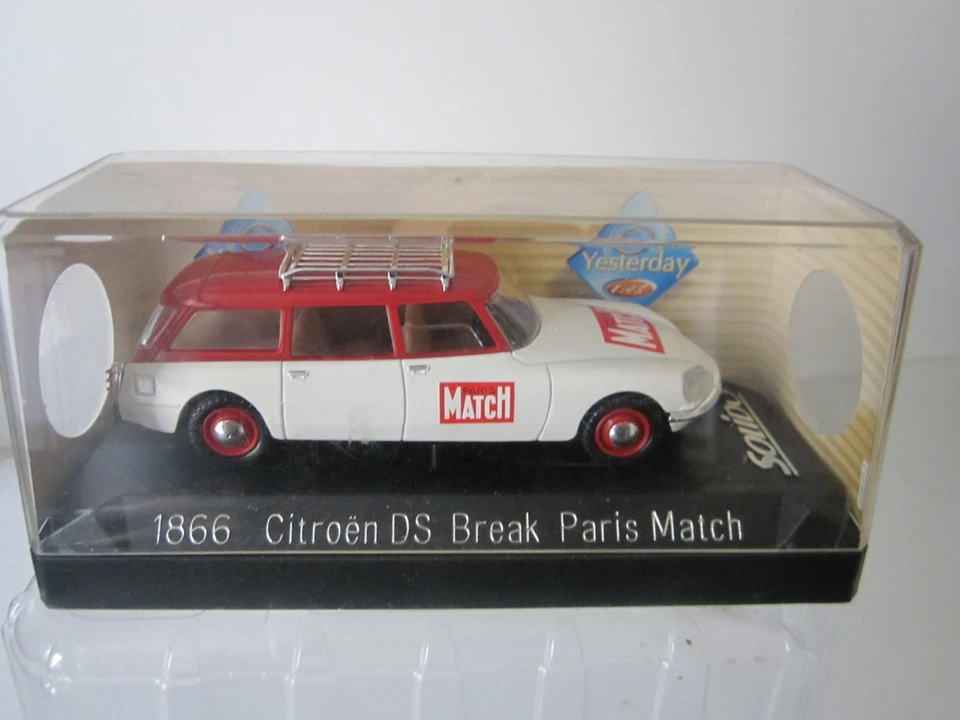 1/43 SOLIDO FOURGONNETTE CAMIONNETTE CITROËN DS BREAK "PARIS MATCH" - Photo 2/4
