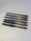 International Royal Danish 6 Silver Plate Luncheon knives  No Mono