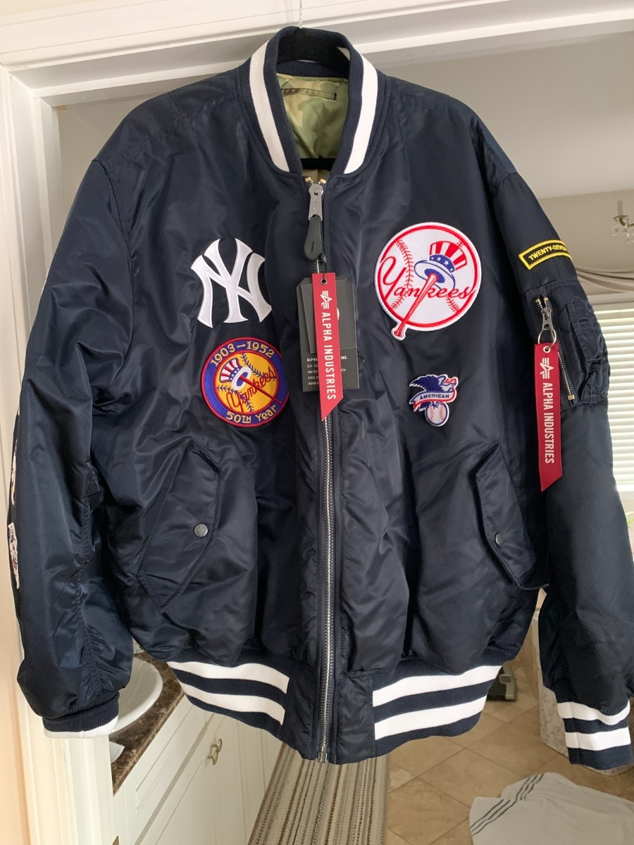 新品 ニューエラ アルファ MA-1 ヤンキース ジャケット US:3XL New York Yankees New Era x Alpha Industries Varsity Jacket Men's
