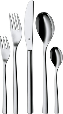 WMF Palermo Besteck Set 12 Personen, Essbesteck 60 Teilig, Monobloc-Messer, Crom