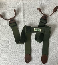 Mens Hodgman Elastic Green Suspenders w/ Leat...