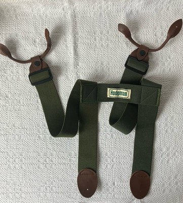 Men's Hodgman Elastic Green Suspenders w/ Leather Loops