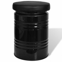 Black Storage Stool Ottoman Home Room Livingroom Seat Round Storing Place Black Storage Stool Ottoman Home Room Livingroom Seat Round Storing Place