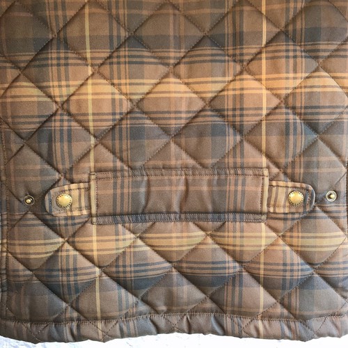 Lauren Ralph Lauren Quilted Puffer Shooting Vest Corduroy Plaid Women’s Medium - Picture 9 of 10