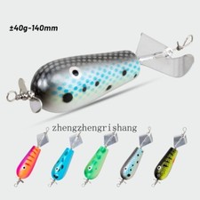 23g/14.7cm Wooden lures Sea Fishing Pencil Propeller Aircraft GT Trolling Bait