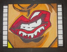 Sketch Card 1/1 ~ Lips Pop Art HAND DRAWN Art Card.  Kiss 💋 
