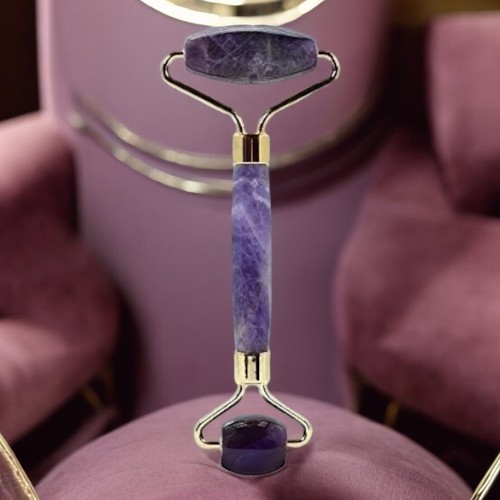 Amethyst Facial Roller, helps reduce under-eye puffiness and dark circles - Picture 3 of 6