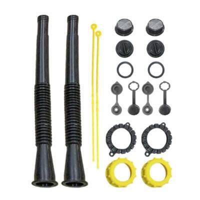 Gas Can Spout Upgrade Kit (2 Pack)   Universal Fuel Nozzles with Vents & Gaskets