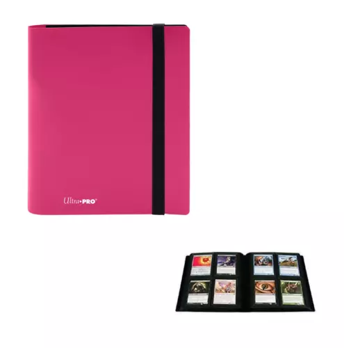 Ultra Pro Eclipse 4 Pocket PRO BINDER HOT PINK Holds 160 Gaming/Trading Cards