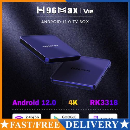 H96 Max V12 Network Set Top Box Bluetooth-compatible 4.0 Android TV Set Top Box  - Foto 1 di 30