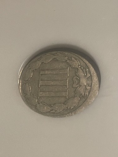 1865 NGC Vg 10 Three Cent Nickel Struck 10% Off Center Cool Error - Picture 10 of 10