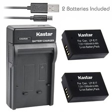Kastar 2 Battery  Slim USB Charger for Canon LP-E17 LPE17 LC-E17