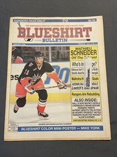 New York Rangers Blueshirt Bulletin Mathieu Schneider Mike York Issue 85 2000