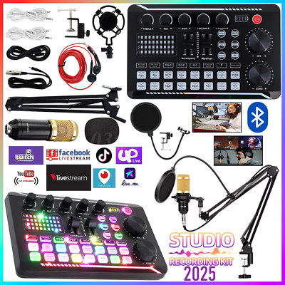 Home Studio Mixing Console Live Studio Audio DJ Sound Mixer Condenser Microphone