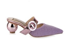 Fiorangelo Leather Italian Sandals New Summer Collection Lilac