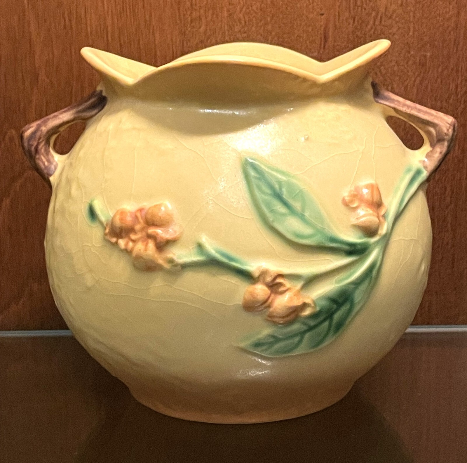 1940 Roseville Art Pottery Bittersweet Handled Vase 8415" eBay