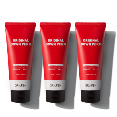 Grafen Original Down Perm Set / Mens Easy Self Styling Side Hair / 100ml x 3ea