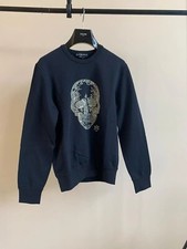 Alexander McQueen ,Sweater With Skull Logo in Black BNWT S