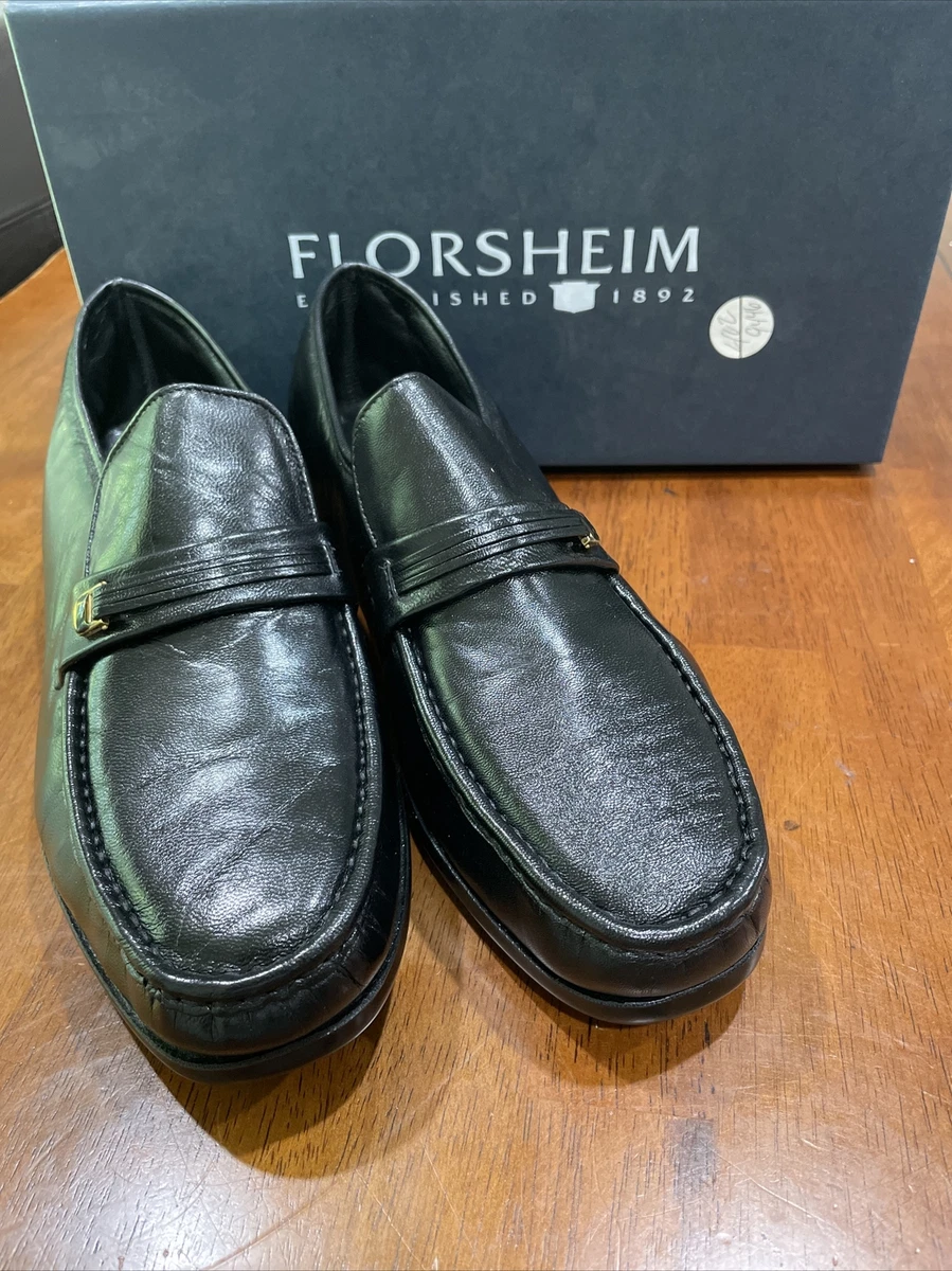 NEW Florsheim Riva Black Shoes 10.5 3E 17088 01 Classic Loafer Soft Leather