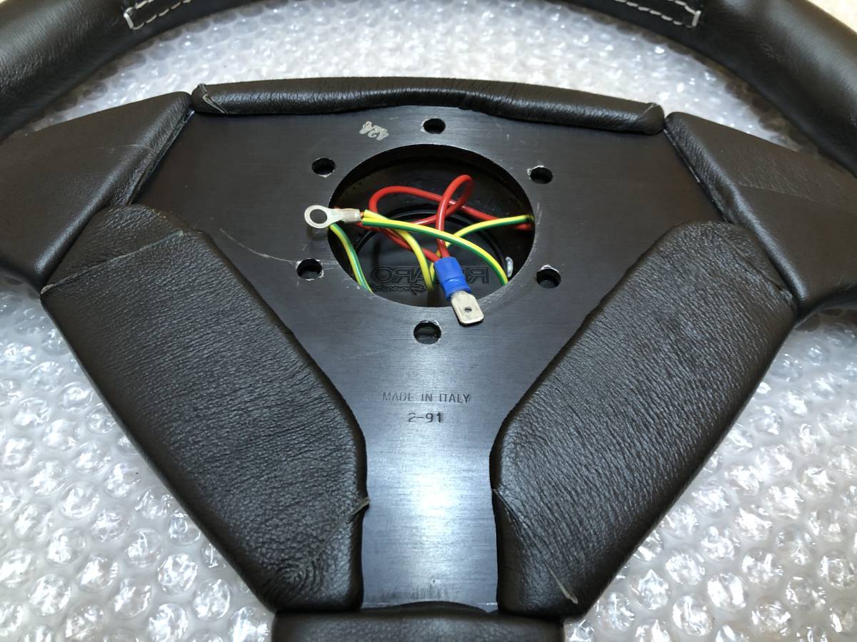 momo ステアリング　レカロスペシャル　 37cm MOMO RECARO Special Leather Steering Wheel 37cm - 90's F/S