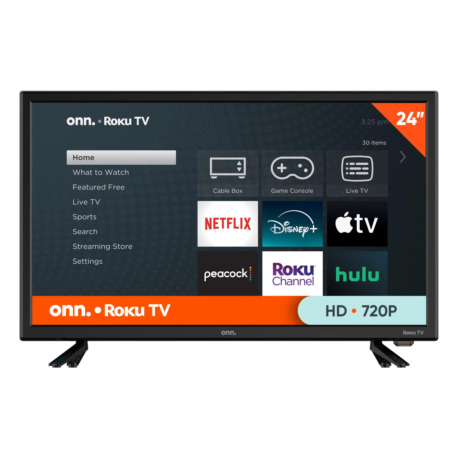 24 Inch Class HD 720P LED Roku Small Smart Television Includes Remote and Stand