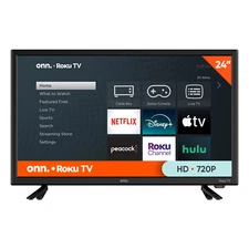 24 Inch Class HD 720P LED Roku Small Smart Television Includes Remote and Stand