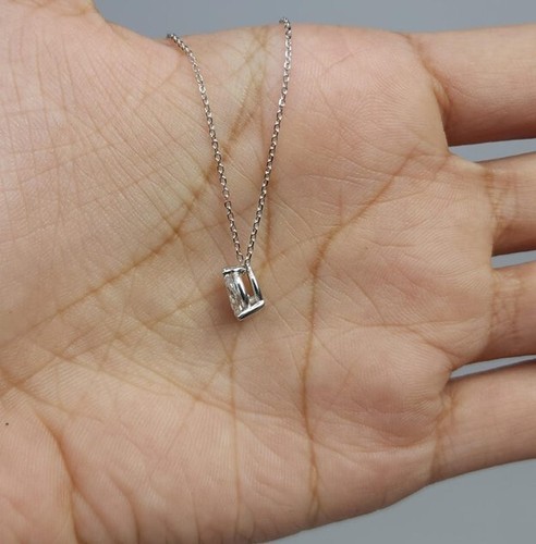 14Kt Gold 0.50 Ct Teardrop Lab Grown Diamond Solitaire Attached Diamond Pendant - Picture 3 of 9