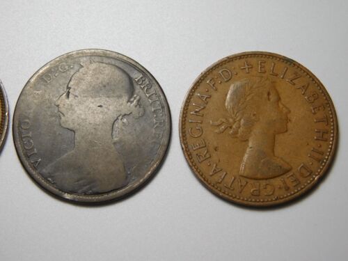 6 BRITISH UK GREAT BRITAIN ONE PENNY COIN LOT 1890 1909 1926 1947 1948 1961 - Picture 13 of 13