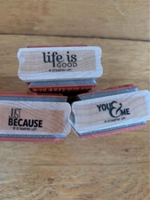 Stampin Up Text & Texture rubber stamp set