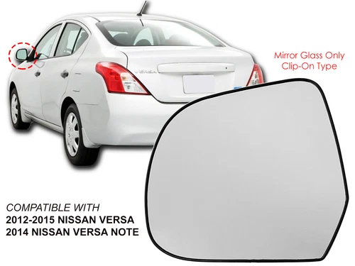 Mirror Glass for 2012-2015 NISSAN VERSA 2014 VERSA NOTE Non-Heated Driver Side