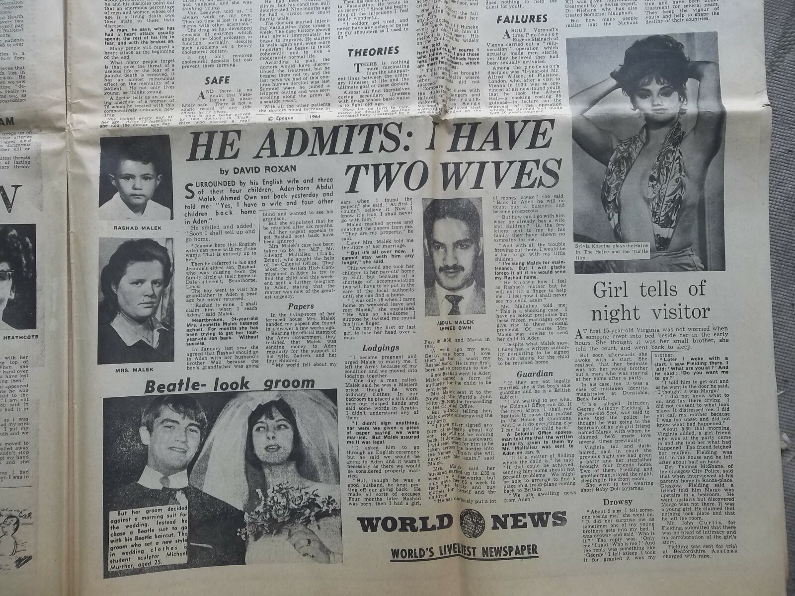 WORLD NEWS March 4 1964 World's Liveliest Newspaper Man Behind Beatles TRASH