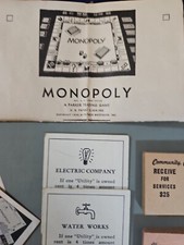 Monopoly 8-11 Years 1935 Year Vintage Manufacture Board
