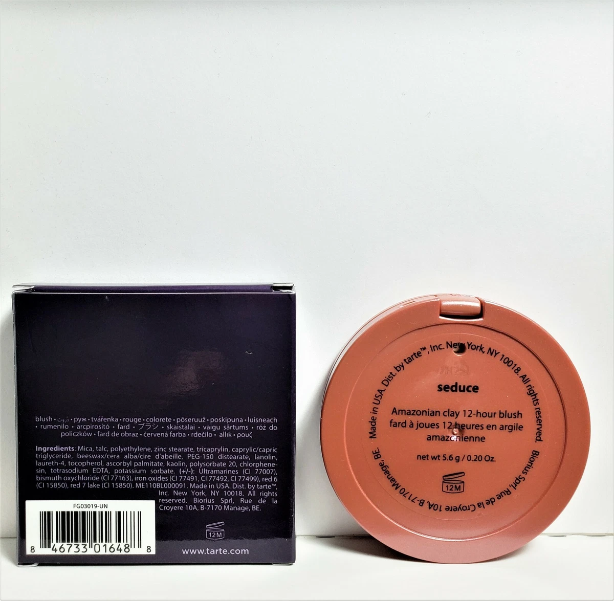 Tarte Amazonian Clay 12 Hour Blush Seduce .12 OZ Full Size New In Box