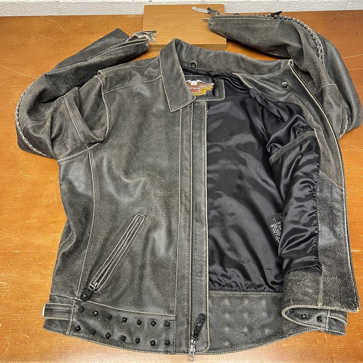 Harley-Davidson Freedom Eagle Jacke Herren XL - Biker Jacke Mit Stickerei
