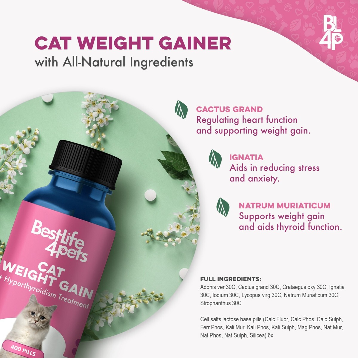 l carnitine for cats hyperthyroidism Cat Weight Gain & Treatment Whitelight - Health Channels Flavour:Slush Puppie® Blue Raspberry label_Vegan