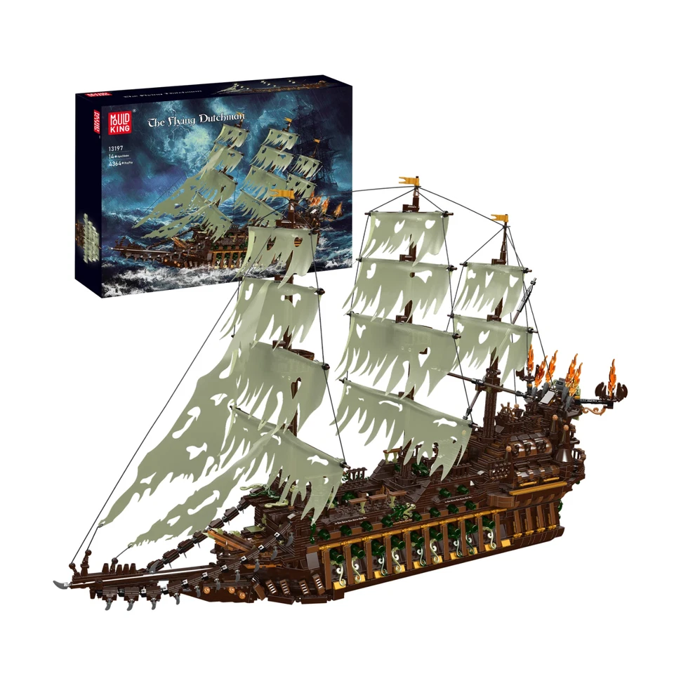 Mould King 13197 Flying Dutchman Pirate Ship Building Block Toy Set 13138 Remake - Image 3 of 4