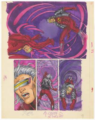 Solar Man of the Atom pg 4 COLOR GUIDE / Card Art Original Comic Production Art