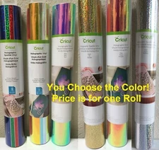 Cricut Holographic Vinyl, Sparkle Vinyl ~ Blue, Pink, Sampler & More~ You Pick