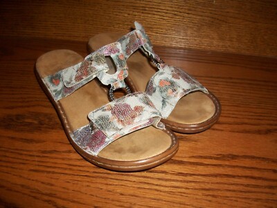 Rieker Regina 85 Multi colored Womens Slides Sandals Size 10 EUC-Worn very littl
