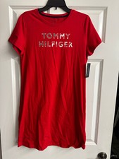 NWT Tommy Hilfiger Red Star Logo Dress Size M Medium
