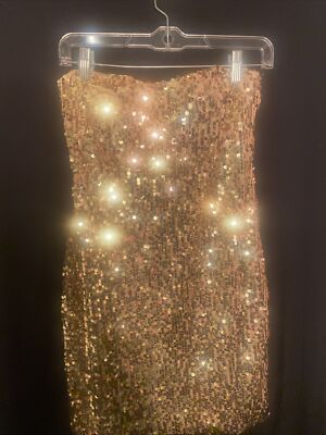 as u wish gold sequins womens dress | eBay