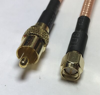 RG400 SMA Male to RCA Male Double Shield Coaxial Cable PICK LENGTH RF USA Lot
