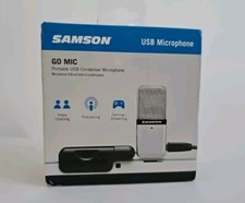 Samson Go Mic Silver Portable Usb Condenser Microphone Mac And Pc New New Box