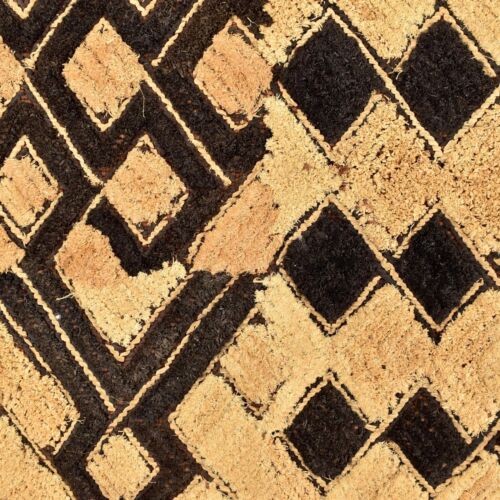 Kuba Raffia Square Textile Congo 23x22 inch - Picture 1 of 8