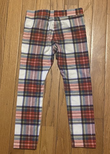 Crewcuts Girls Tartan Plaid Holiday Leggings Size 5 Red Green Blue White - Picture 7 of 7