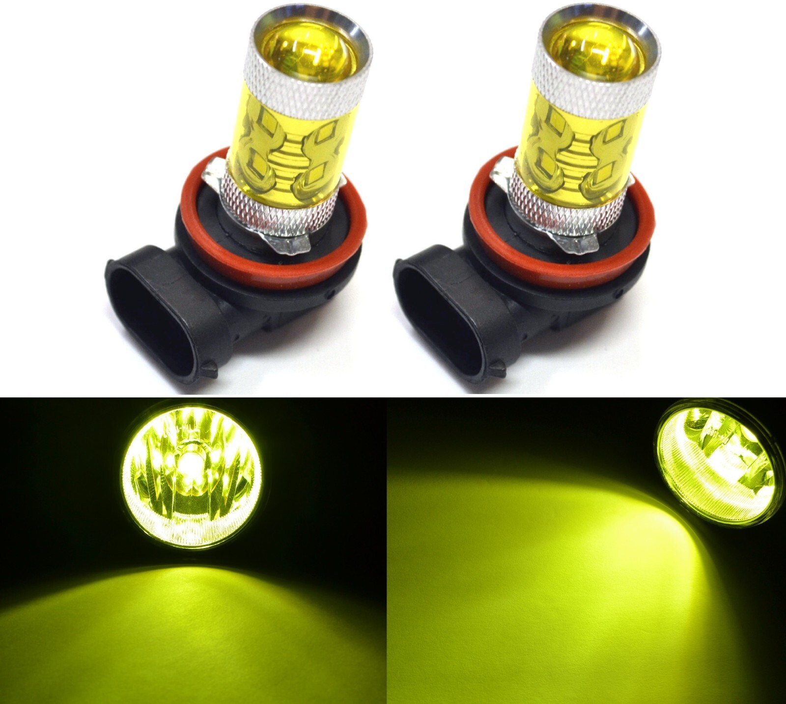 TERRIFI LED Headlight Bulbs, Fog Light Lamp, 55W Halogen Headlight Bulbs 3000K Super Bright, 360 Degree Adjustable, Non-polarity Plug & Play, Pack Of 2 - Foto 10