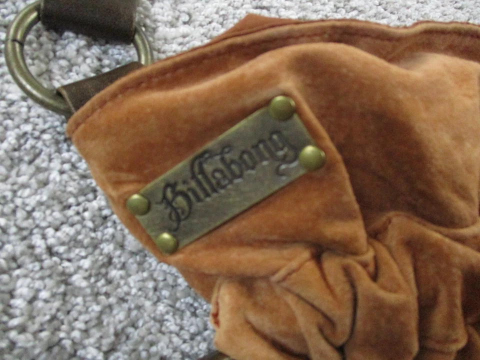 Cartera Billabong Marrón Hobo Bolso Cuero Cartera Jahbytog Y2K Informal Borla Usada en Excelente Condición Foto 2 de 4